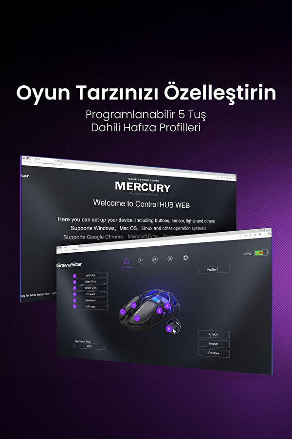 Mercury X RGB 32K DPI Optical Gaming Mouse 7