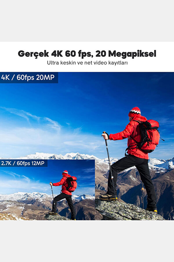 V50 Elite 4K/60FPS 20MP Wi-Fi Action Camera and Accessory Set 2