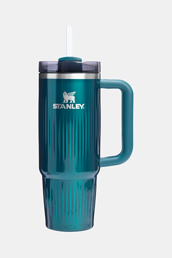 The Quencher H2.0 Fluted Tumbler Turkuaz Pipetli Termos Bardak 0.89 Lt