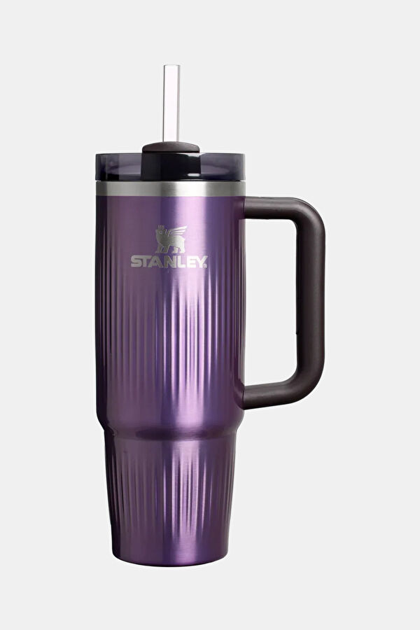 The Quencher H2.0 Fluted Tumbler Lilac Thermos Cup with Straw 0.89 L