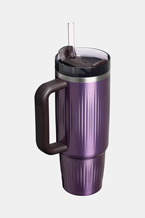 The Quencher H2.0 Fluted Tumbler Lilac Thermos Cup with Straw 0.89 L 2