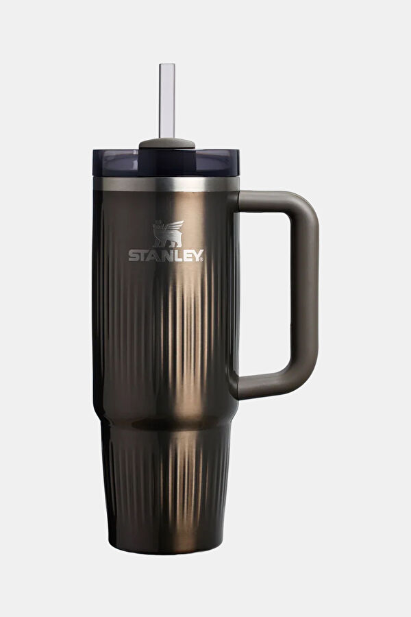 The Quencher H2.0 Fluted Tumbler Coffee Thermos Cup with Straw 0.89 L