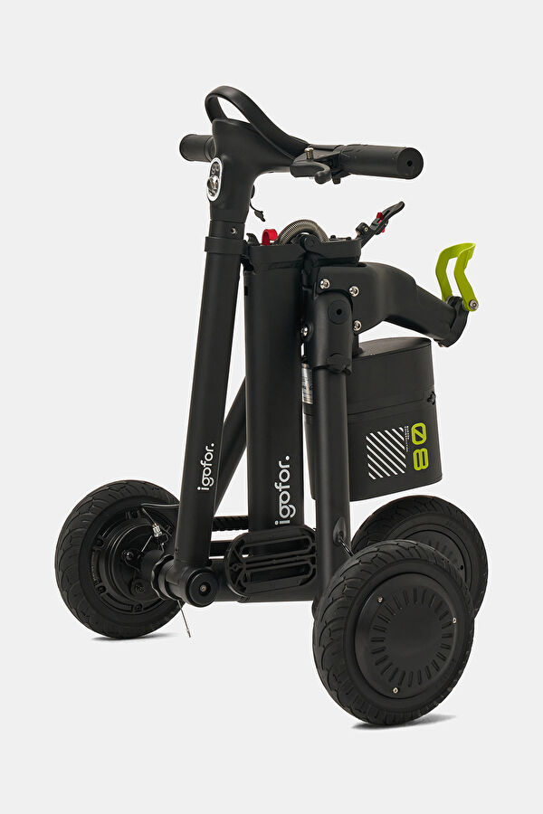 Foldable Long-Range Black Electric Scooter with Wheels 2
