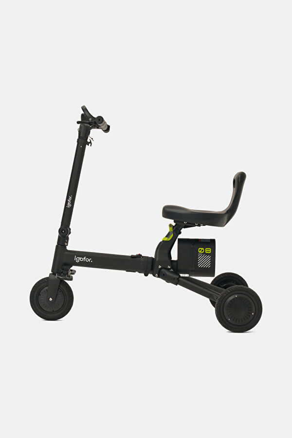 Foldable Long-Range Black Electric Scooter with Wheels 6
