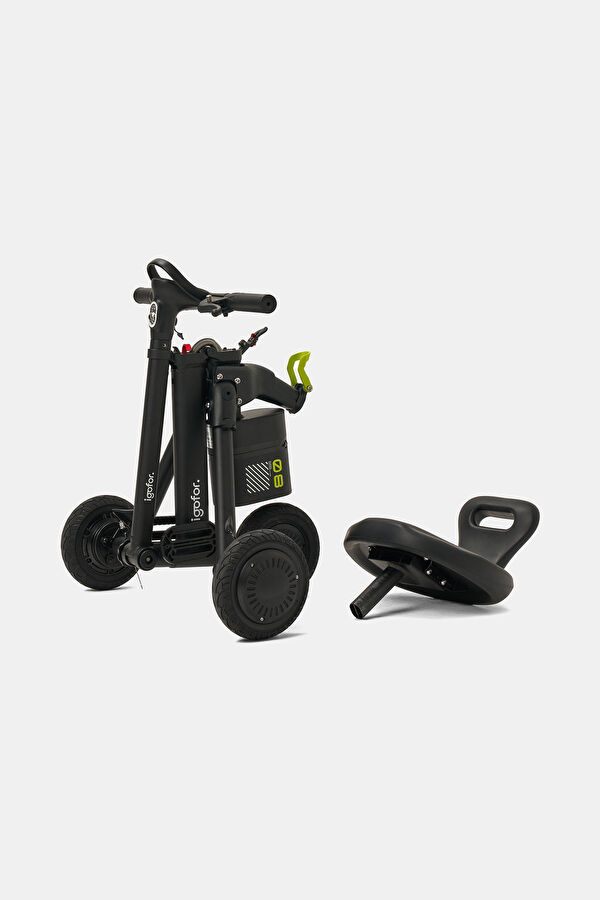 Foldable Long-Range Black Electric Scooter with Wheels 7