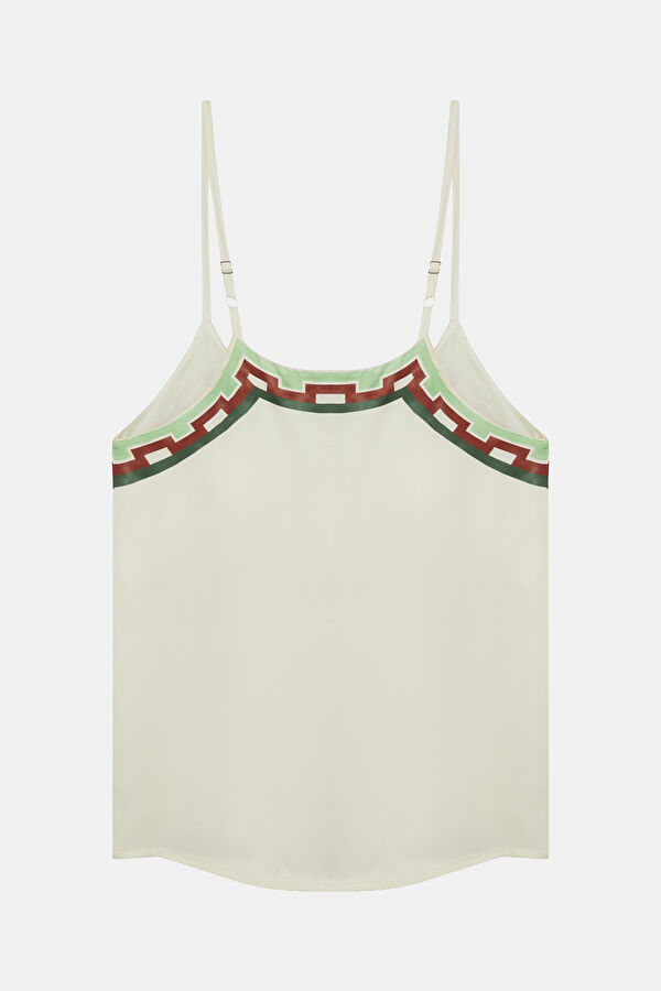 Multicolored Patterned Strappy Women's Blouse 5