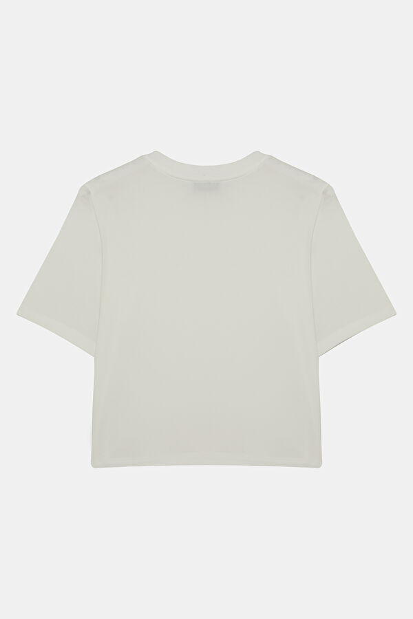 White Crew Neck Women's T-Shirt 2