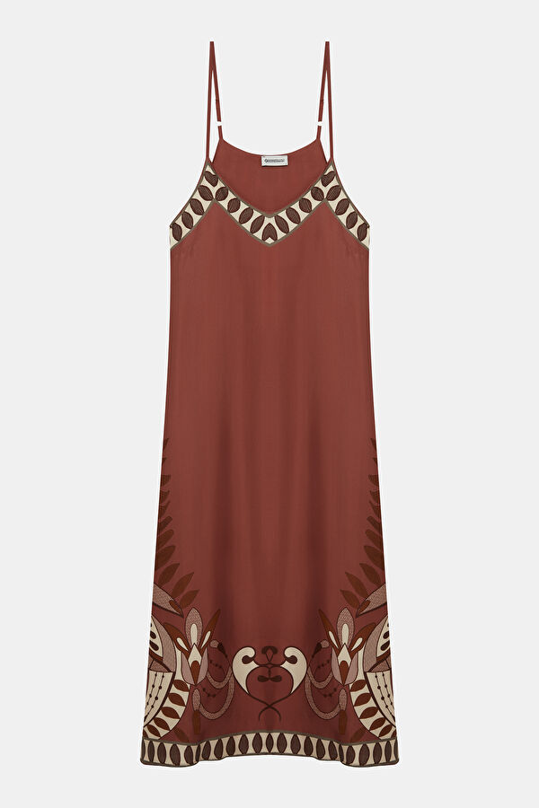 Multicolored Patterned Women's Dress