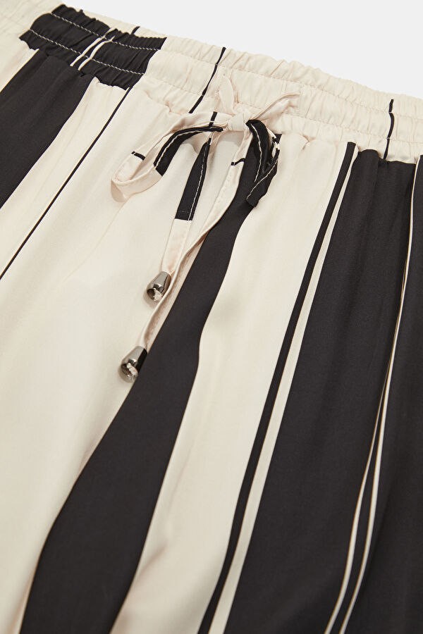 Off-white Wide Leg Viscose Women's Trousers 3