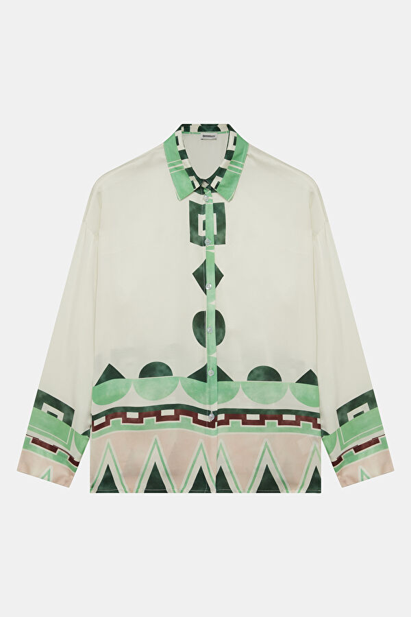 Multicolored Patterned Women's Shirt