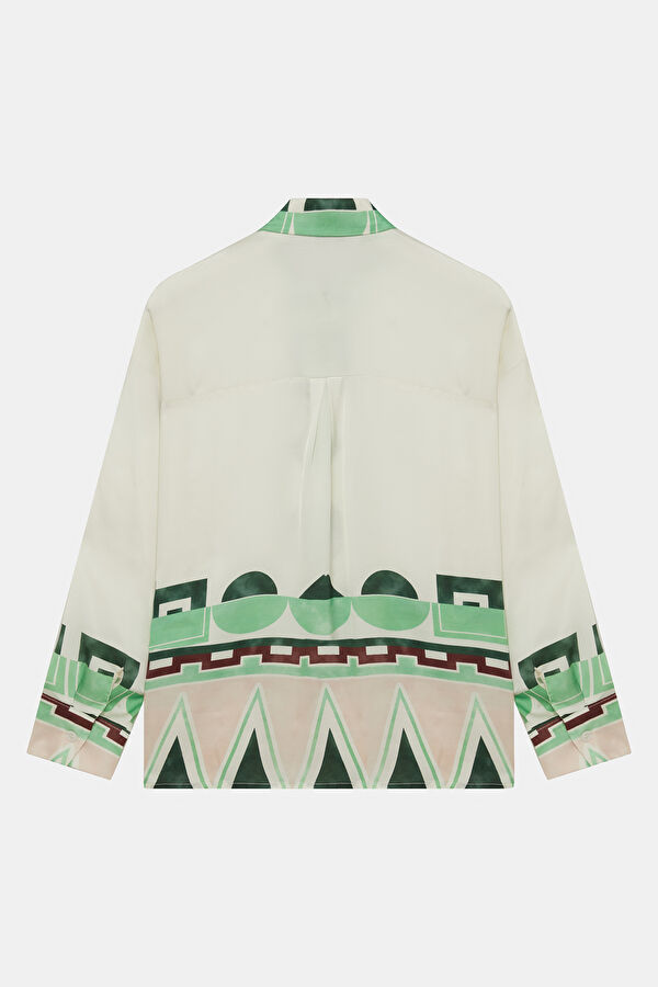 Multicolored Patterned Women's Shirt 2