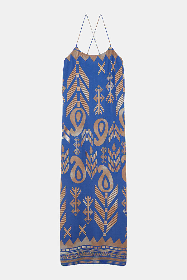 Multicolored Patterned Women's Dress
