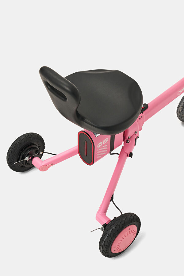 Foldable Long-Range Pink Electric Scooter with Wheels 6