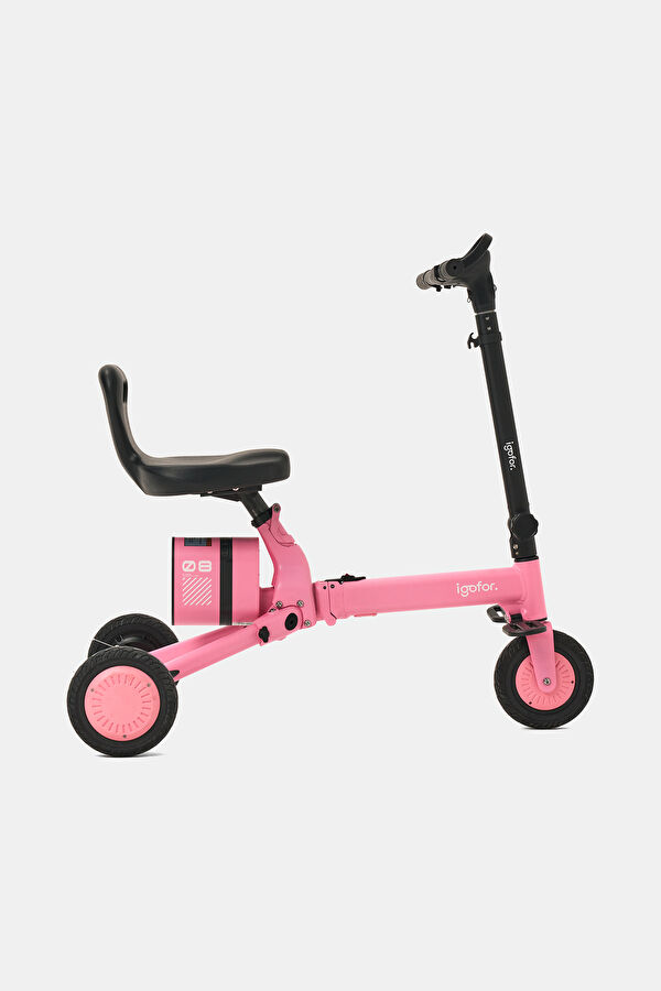 Foldable Long-Range Pink Electric Scooter with Wheels 8