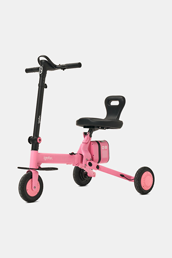 Foldable Long-Range Pink Electric Scooter with Wheels 9