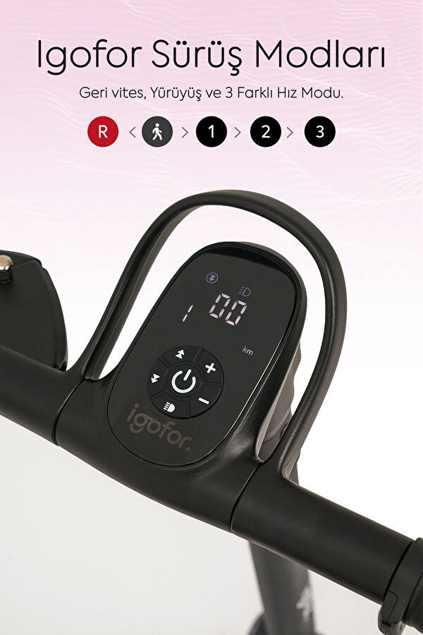 Foldable Long-Range Pink Electric Scooter with Wheels 13