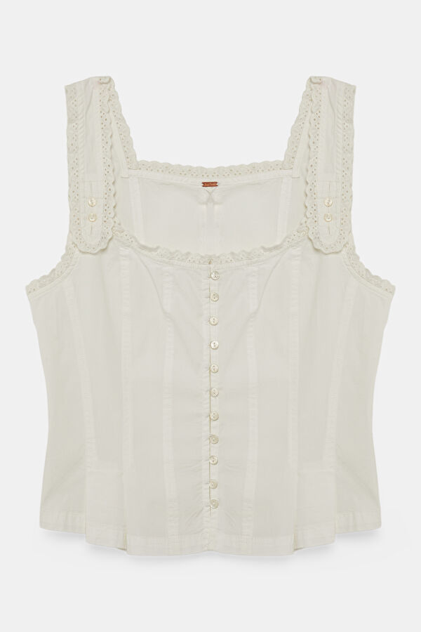 White Sleeveless Women's Blouse