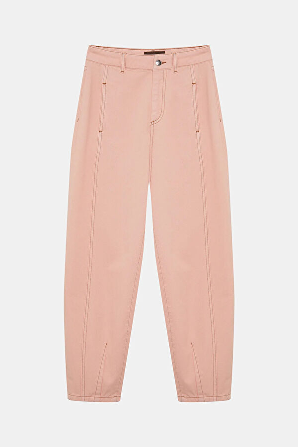 Pembe Barrel Kadın Pantolon 4