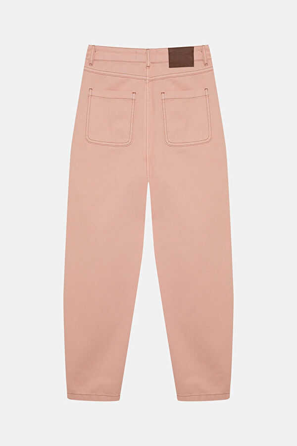 Pembe Barrel Kadın Pantolon 5