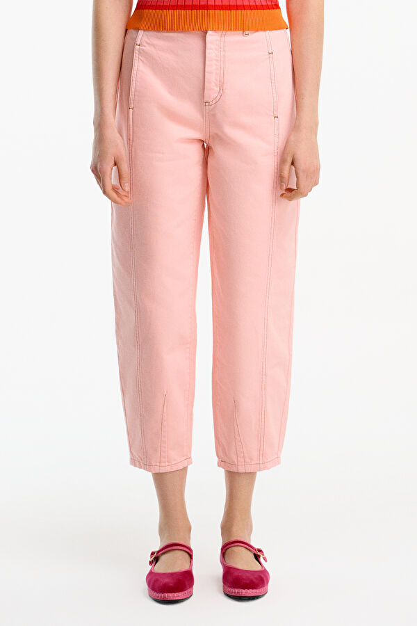 Pembe Barrel Kadın Pantolon 3