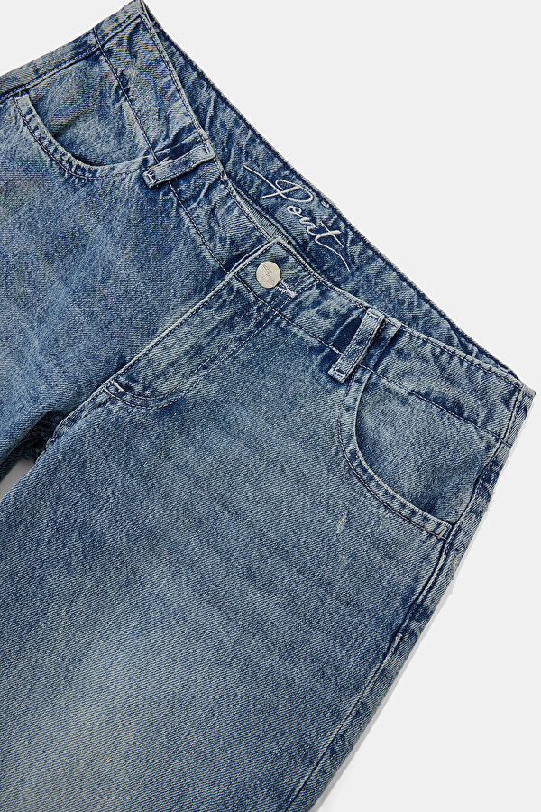 Blue Wide Leg Women's Jeans 3