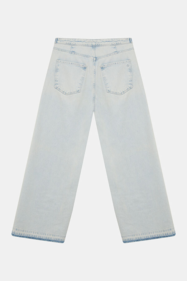 Ice Blue Wide Leg Women's Pants 2