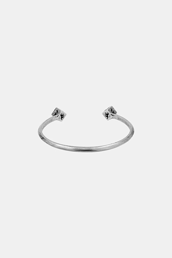 Dice Bangle Silver Plated Bracelet 2