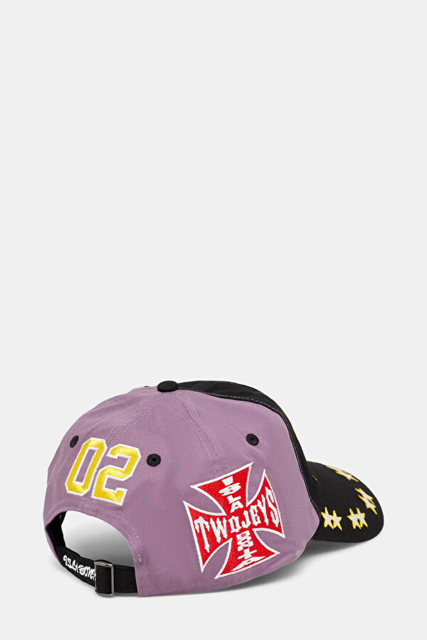 Embroidered Purple Dad Multicolored Hat 2