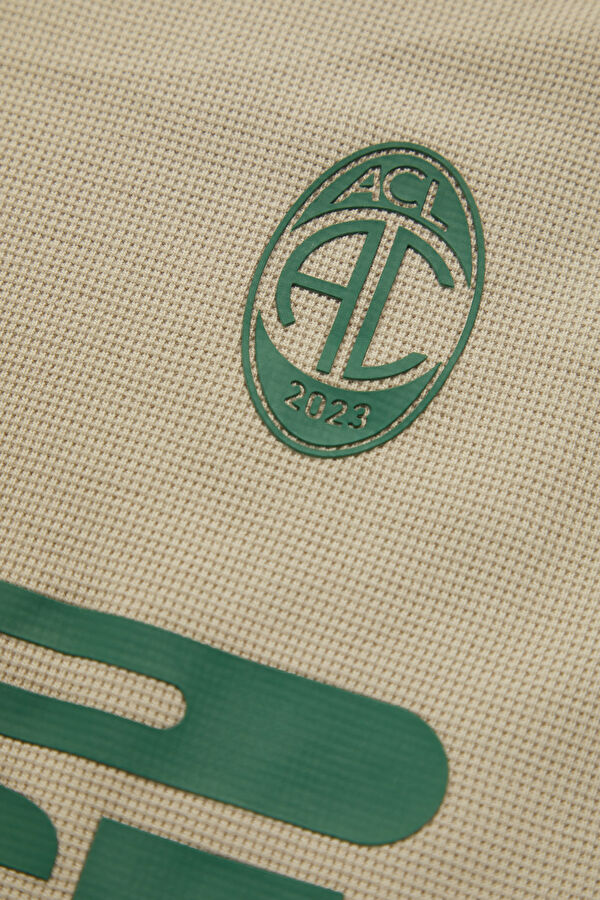 Relax Kalıp Bej Polo Yaka Baskılı Erkek T-Shirt 5