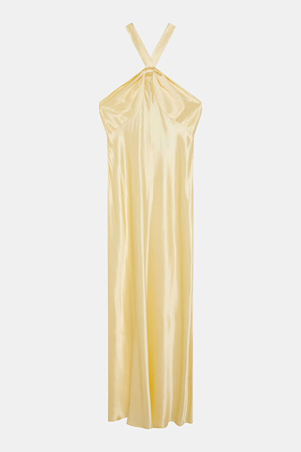Light Yellow Polka Dot Women's Dress