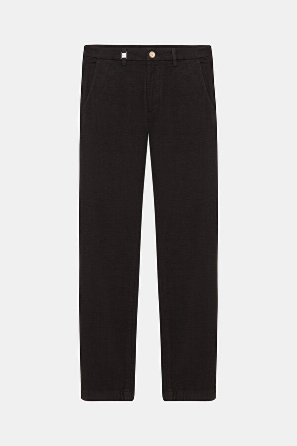 Anthracite Straight Cotton Elastane Men's Pants