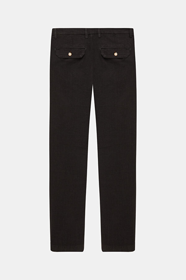 Anthracite Straight Cotton Elastane Men's Pants 2