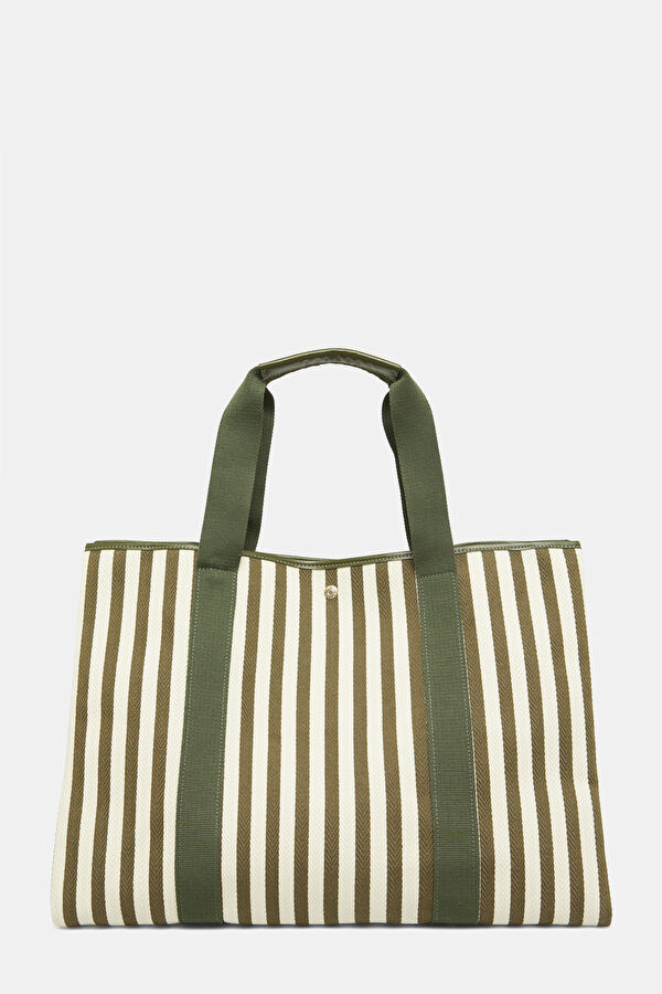 Traversée XXL Khaki Striped Bag 4