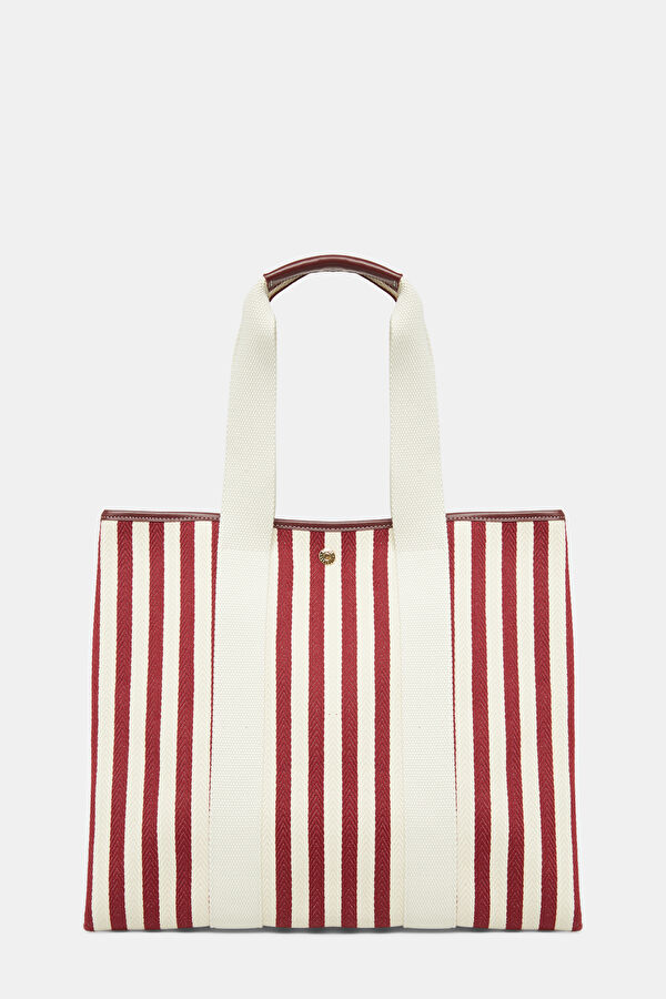 Traversée L Red Striped Bag