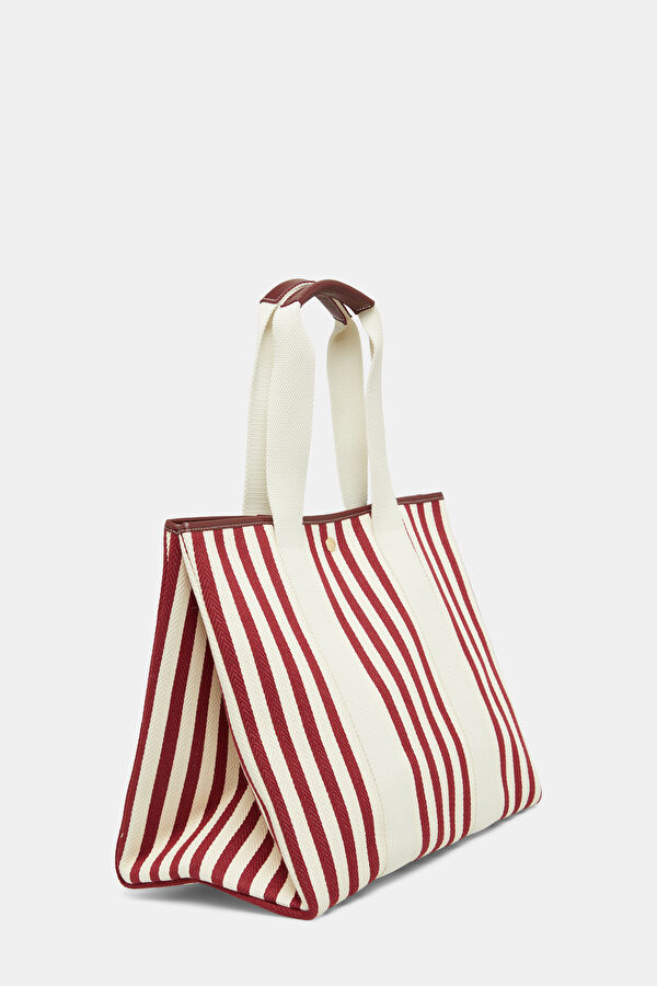 Traversée L Red Striped Bag 2