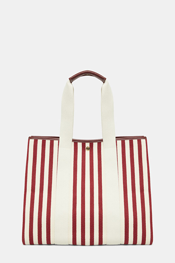 Traversée L Red Striped Bag 3