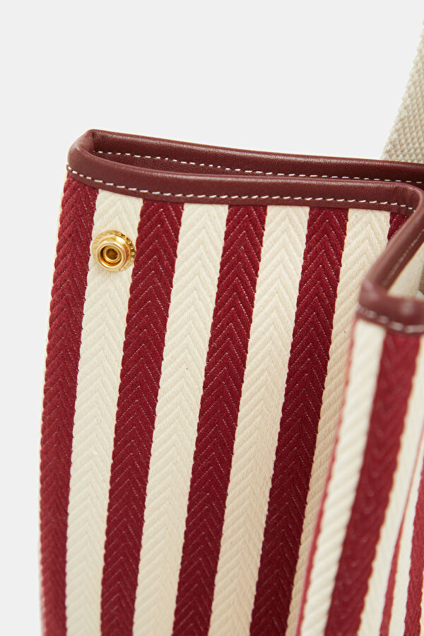 Traversée L Red Striped Bag 4