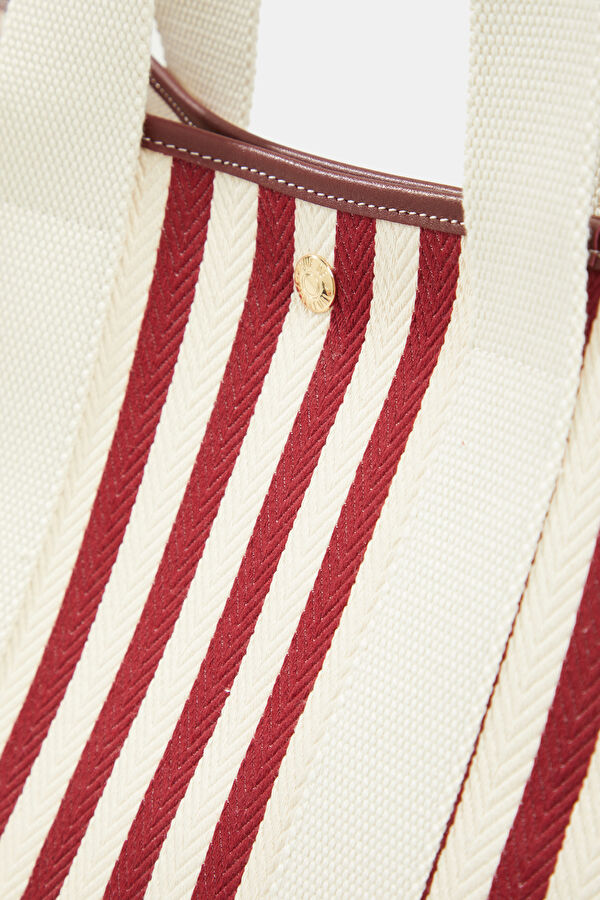Traversée L Red Striped Bag 5