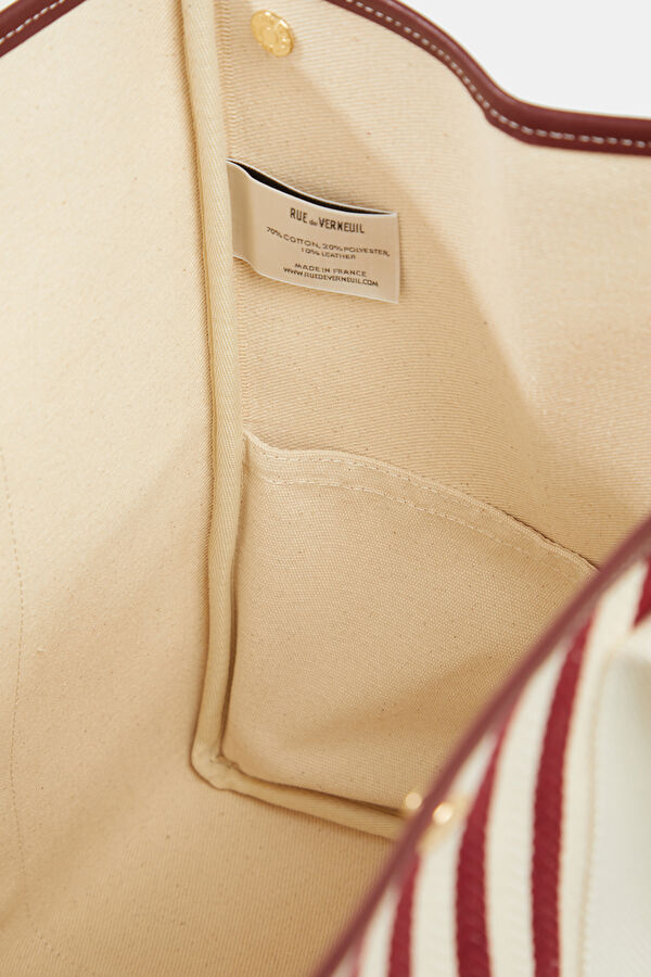 Traversée L Red Striped Bag 6