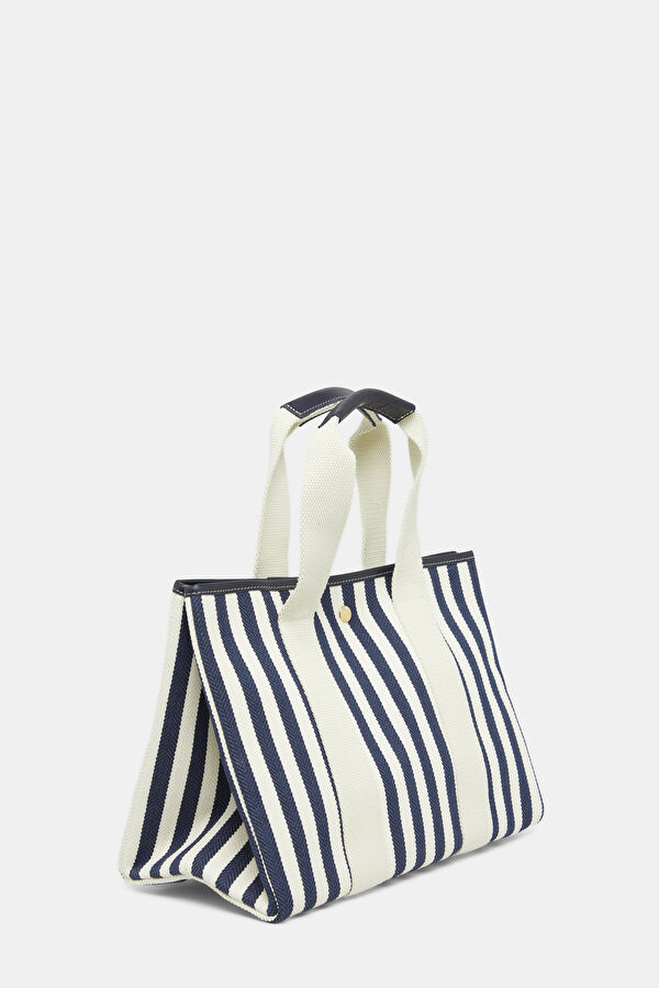 Traversée M Navy Striped Bag 3