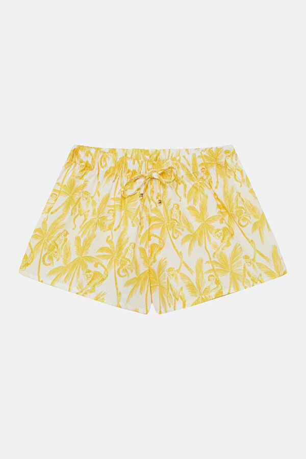 Sarı Desenli Kadın Bikini