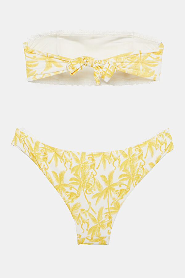 Sarı Desenli Kadın Bikini 2