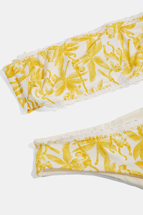 Sarı Desenli Kadın Bikini 3