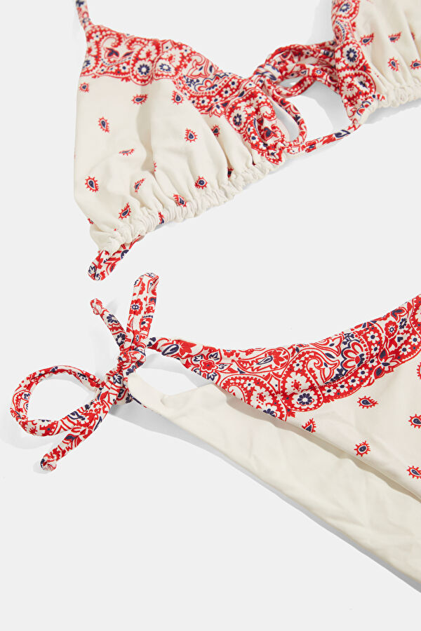 White Patterned Women's Bikini 3