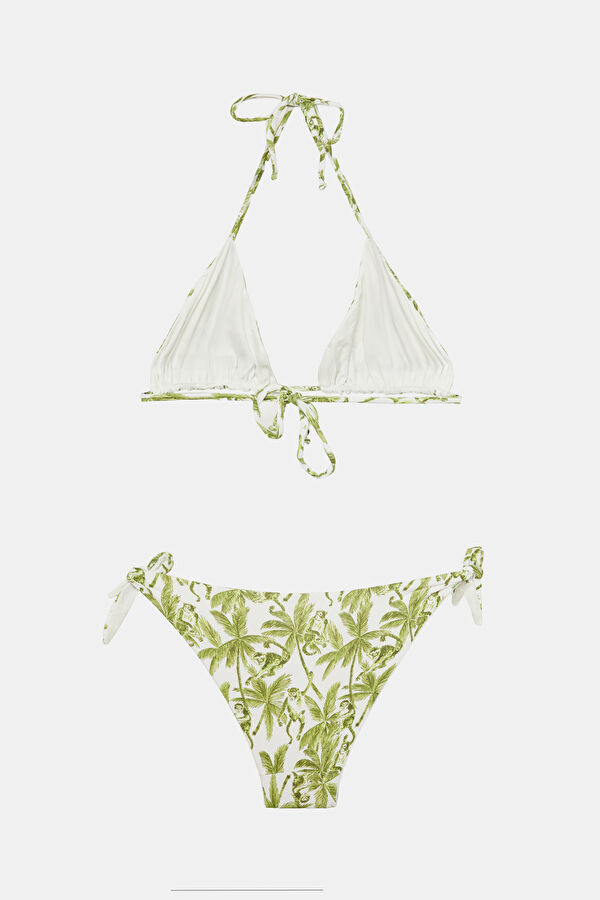 White Patterned Women's Bikini 2