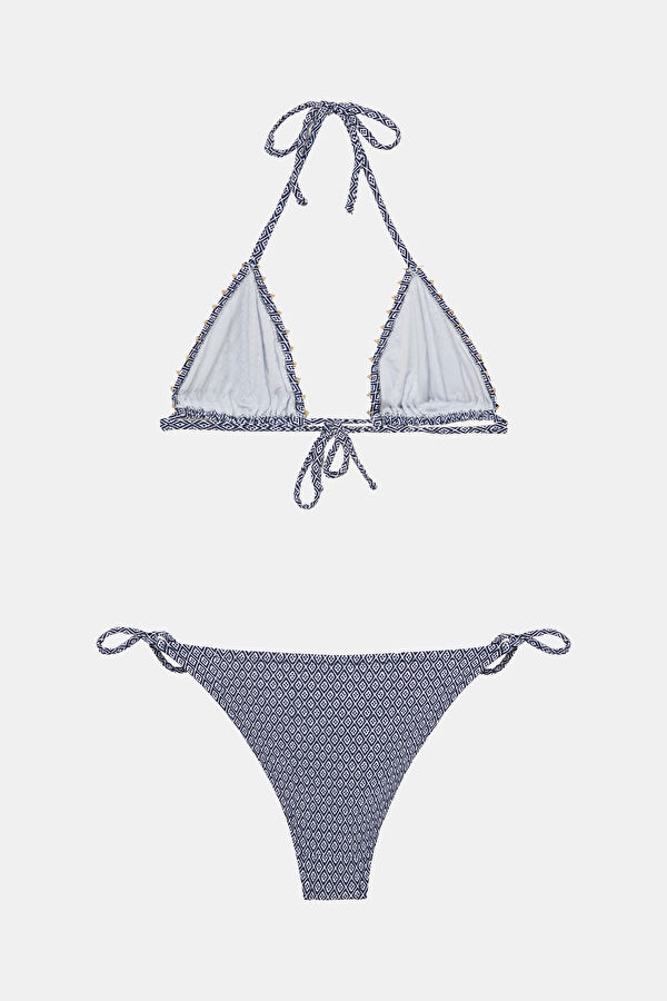 Lacivert Desenli Kadın Bikini 2