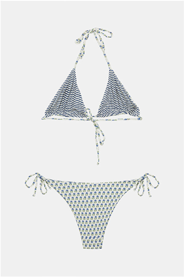 White Patterned Women's Bikini 2