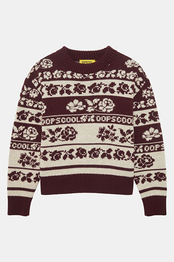 Women's Sweater with Tile Pattern