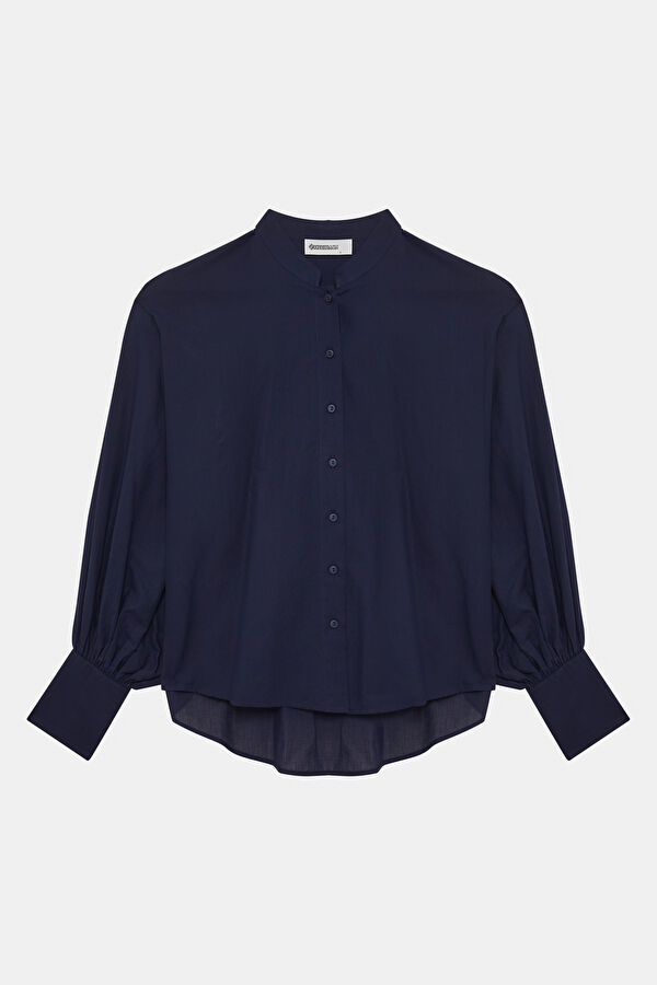 Navy Button-Down Women's Jacket 4