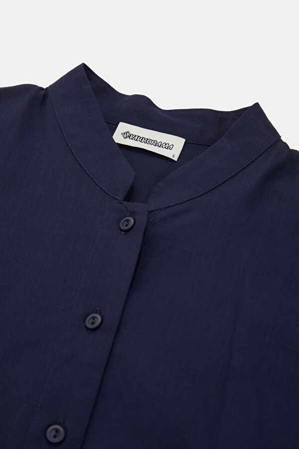 Navy Button-Down Women's Jacket 6
